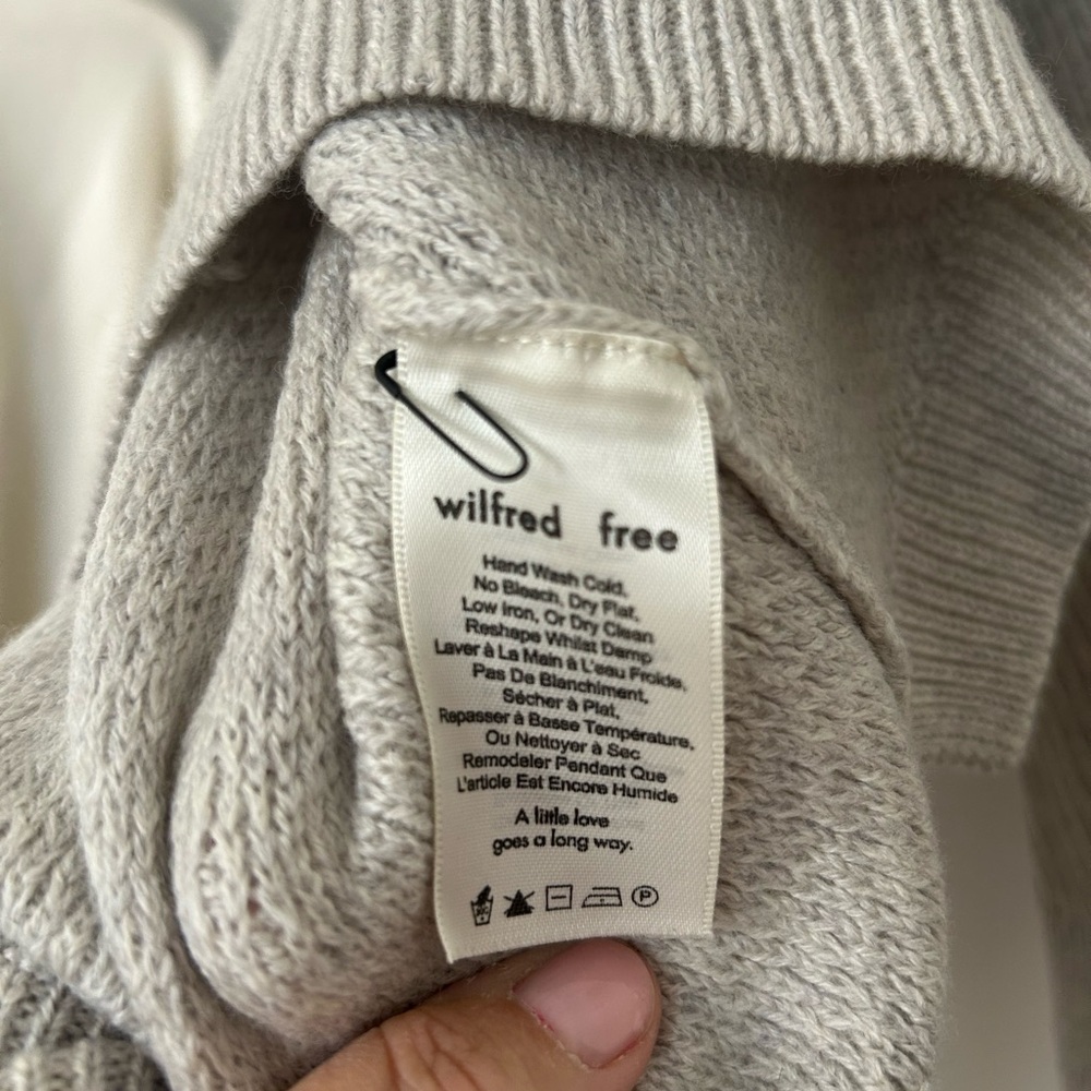 Wilfred Light Gray Crew Neck Sweater - Picture 3 of 5